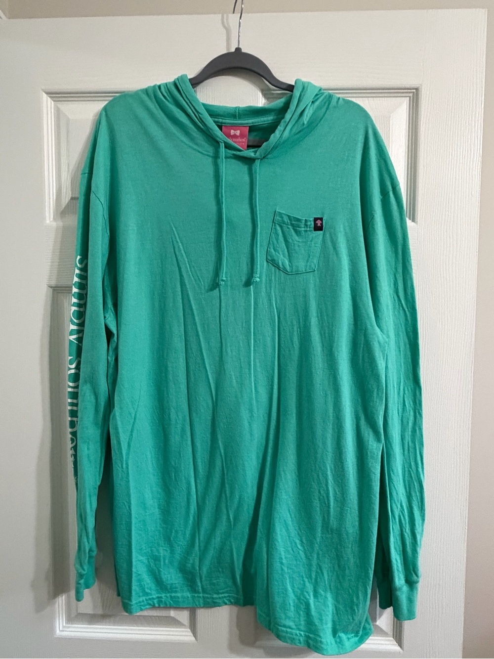 Southern Tide Seafoam Hooded Long-Sleeve Pocket Tee